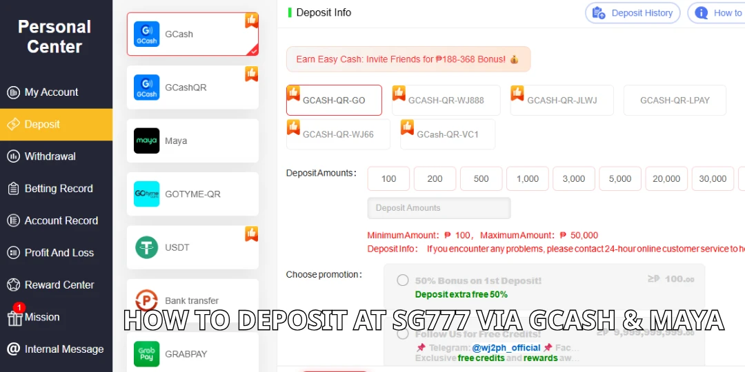 How to Deposit at Sg777 via Gcash & Maya