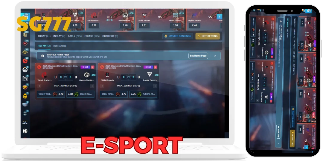 MGA SIKAT NA LARO SA E-SPORT SA SG777